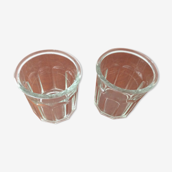 Set of 2 old glassware jam jars Reims - 750