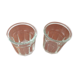 Lot de 2 anciens pots à confiture verrerie Reims - 750