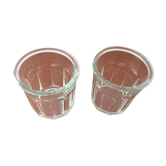 Lot de 2 anciens pots à confiture verrerie Reims - 750