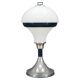 1970s Italian Space Age Opaline Glass and Blue Metal Table Lamp