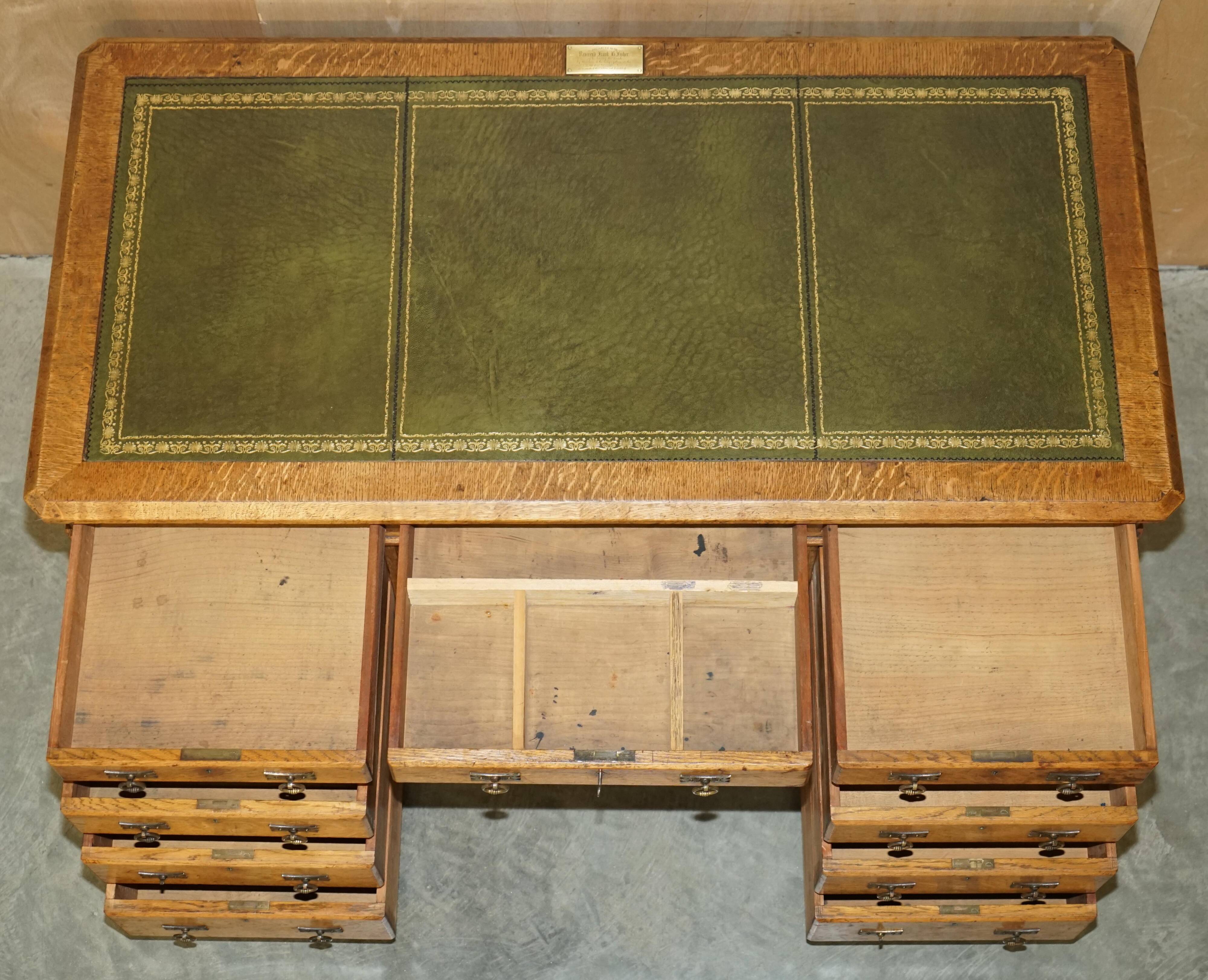 Victorian Oak Partner's Desk circa 1883