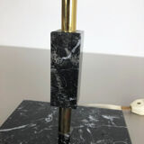 hollywood regency marble table light with opal shade, Italy 1950