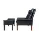 Ensemble de fauteuil lounge et ottoman Mod. 500 attribué à Hans Olsen pour Vatne Møbler, Danemark, années 1960