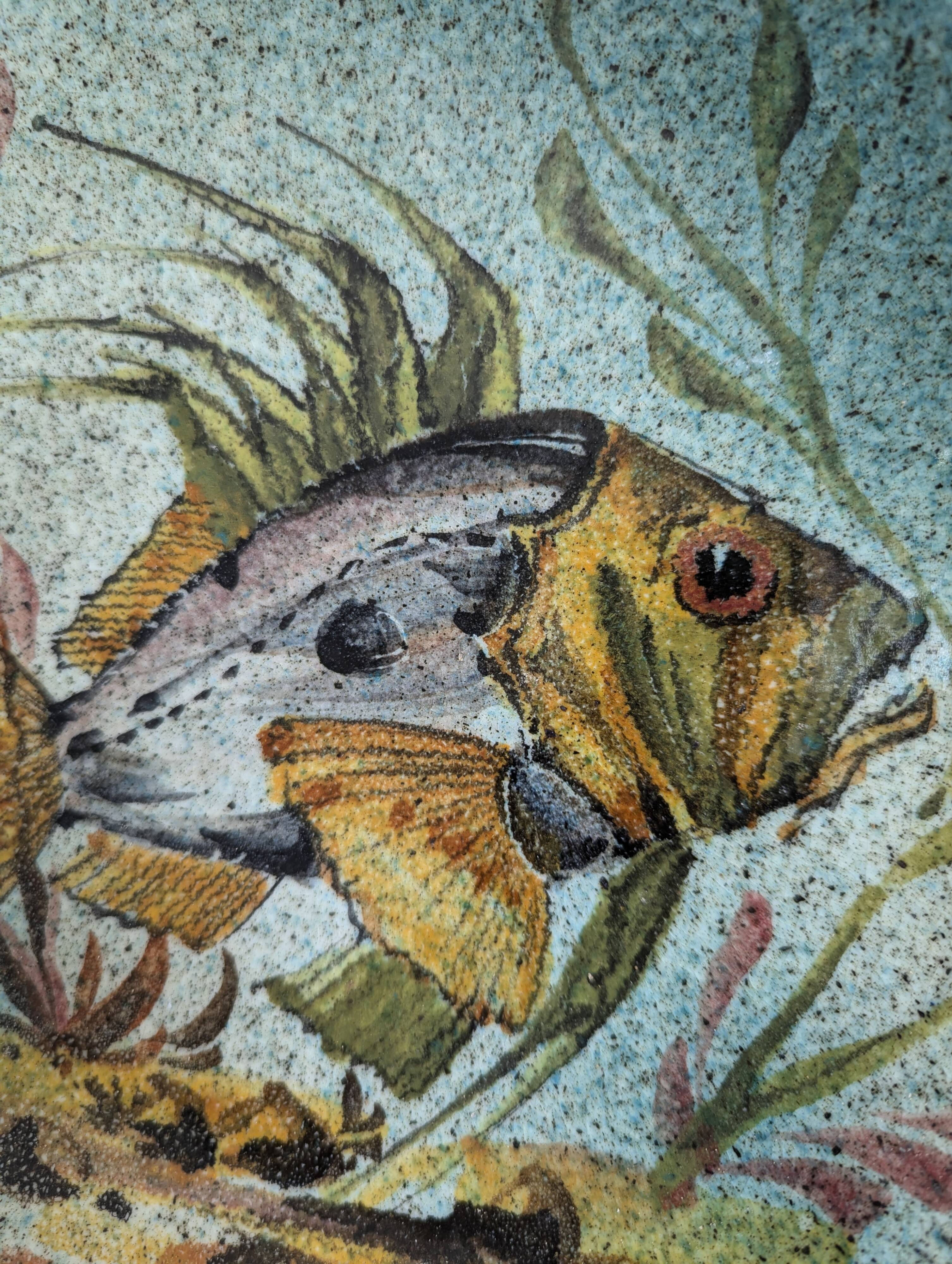 Hand-painted fish plate