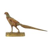 Statue de faisan en bronze doré, XIXe siècle