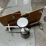 Raul Barbieri and Giorgio Marianelli adjustable light wood bar trolley