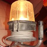 Industrial iron and plastic lamp