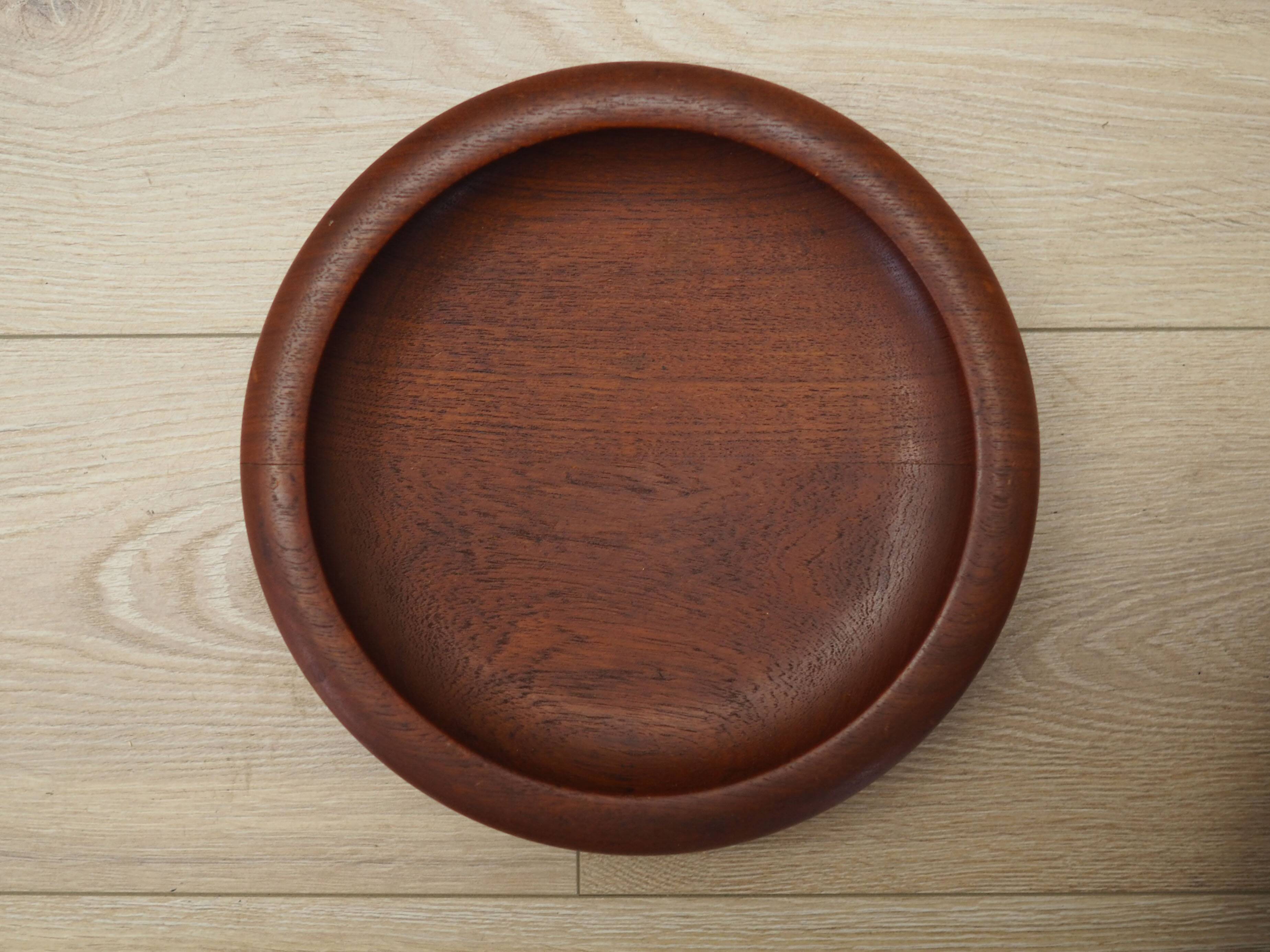 Teak platter, Danish design, 1960s, manufacture: Denmark
