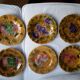 Set of 10 Sarreguemines dessert plates in slurry decorated fruit