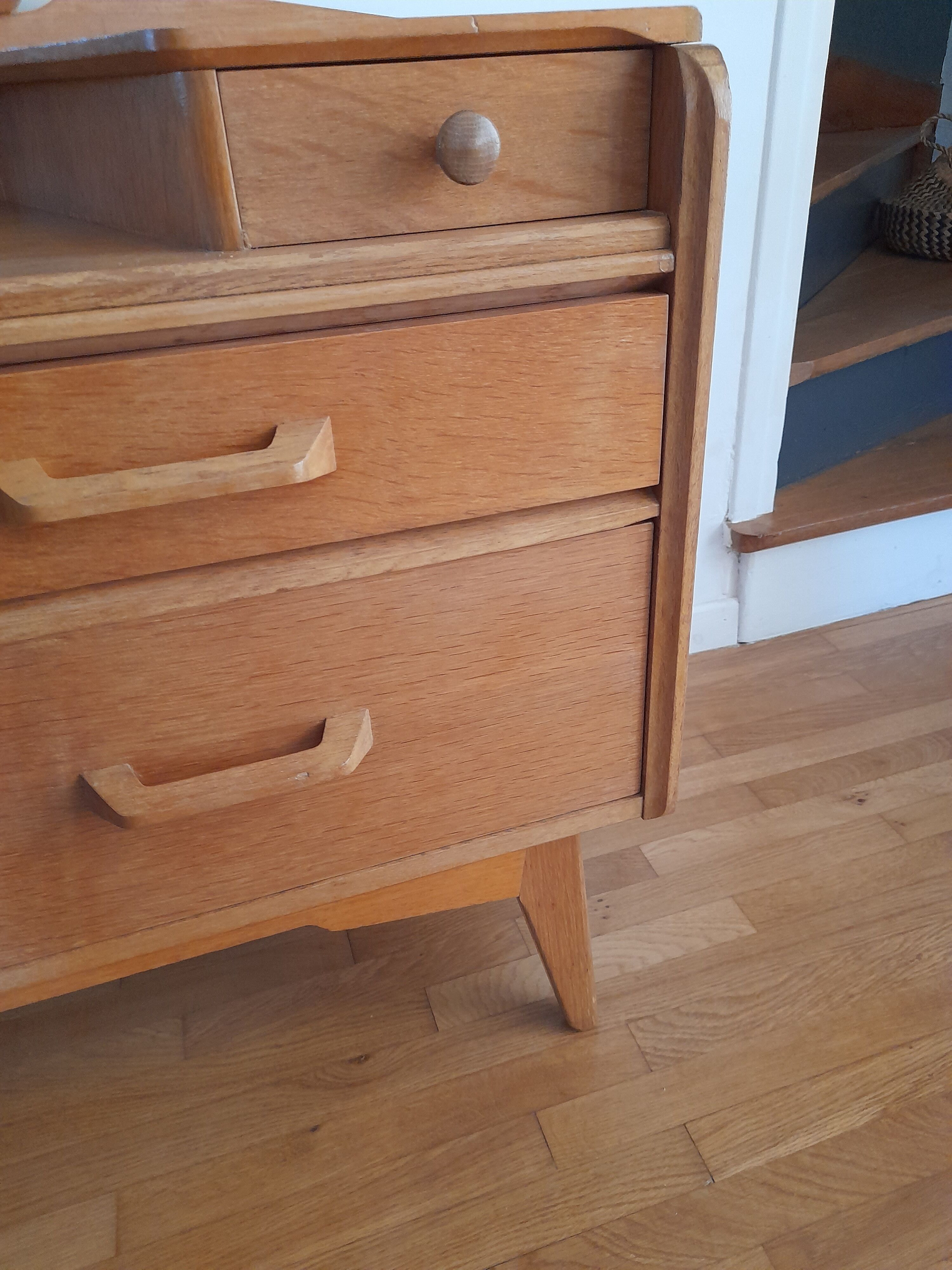 Compass foot dressing table from the 50s