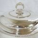 Rare large English silver-plated vegetable dish with compartments