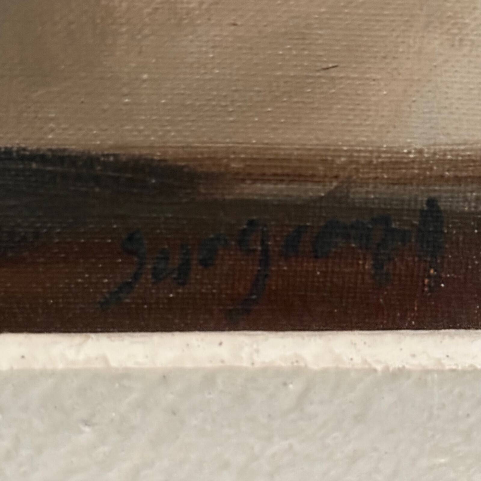 Oil on canvas still life bouquet of flowers 20th century