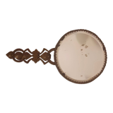 Brass hand mirror, 10 cm