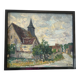 The village church, oil on canvas signed