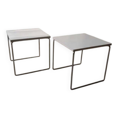 Tables d'appoint Brabantia années 70 design minimaliste