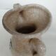 Vase Vallauris vintage ane aux fleurs