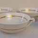 8 porcelain cups from Limoges – gold trim – 1950s