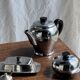 Tea set including teapot, milk jug, sugar bowl and butter dish