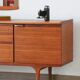 Enfilade teck vintage Meredew rénovée (165 cm)