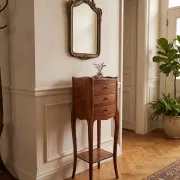 Louis XV style bedside table in marquetry