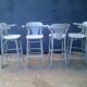 Série de 4 tabourets bistrot en bois