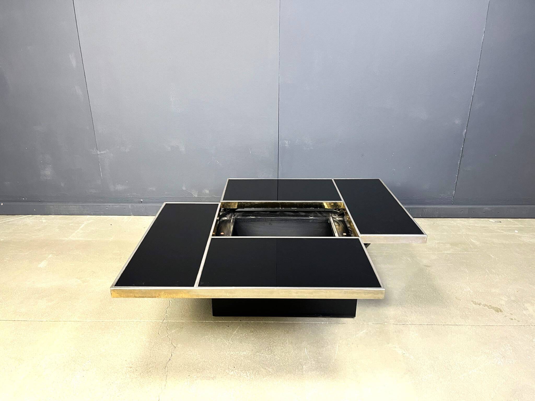 Vintage hidden bar coffee table, 1970s