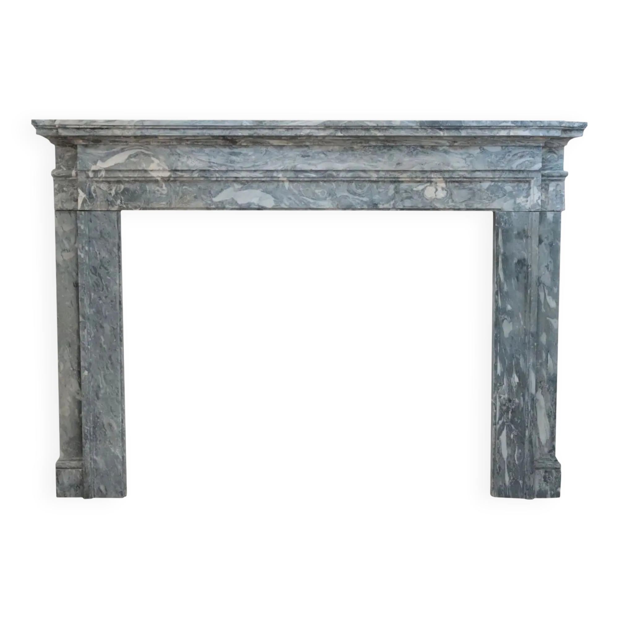 Neoclassical Tuscan fireplace in marble, Italy, 18th century.