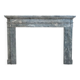 Neoclassical Tuscan fireplace in marble, Italy, 18th century.