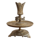 Bronze Carved Floral Lotus Flower Table Candle Holder Neo-Gothic Art Nouveau