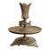 Bronze Carved Floral Lotus Flower Table Candle Holder Neo-Gothic Art Nouveau