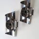 Paire d'appliques chrome vintage 70