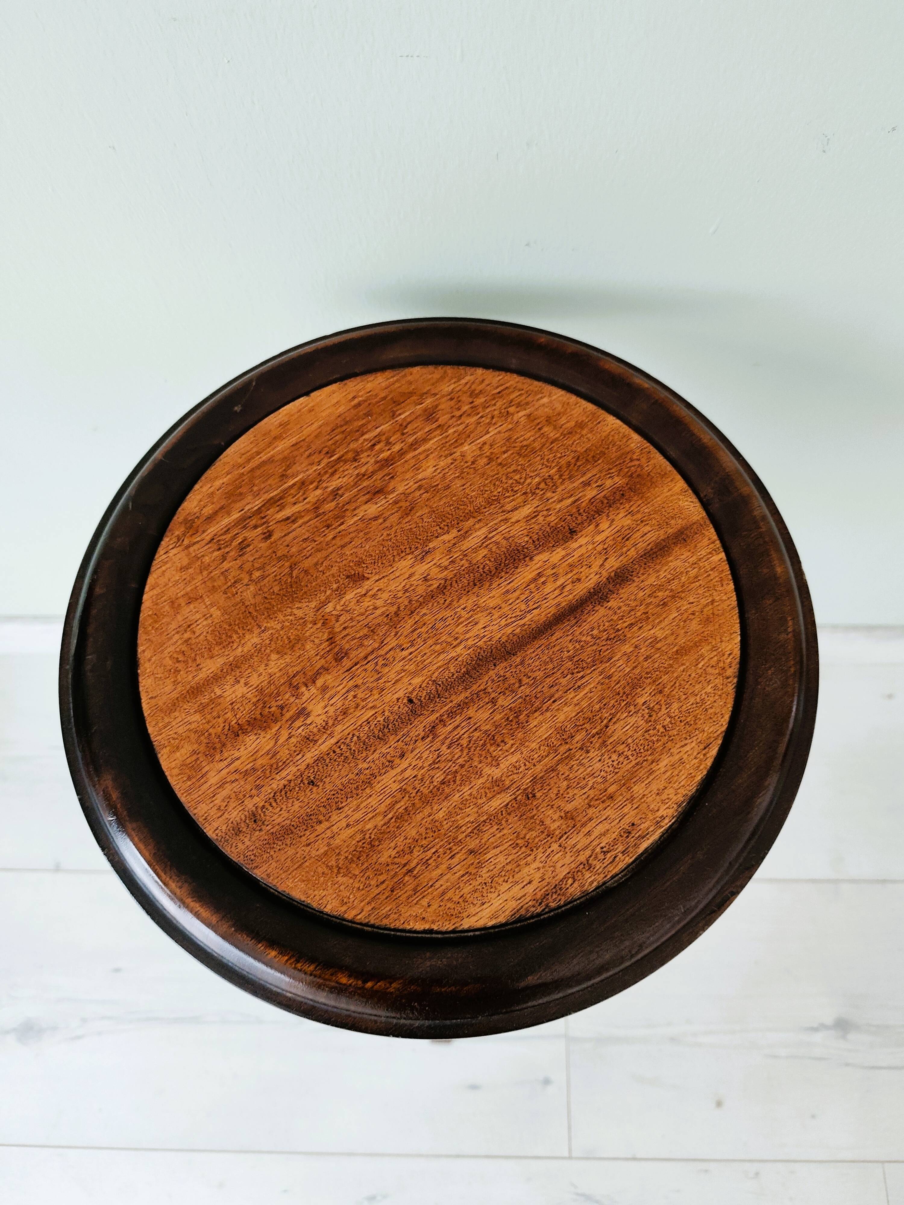 Antique turned leg side table