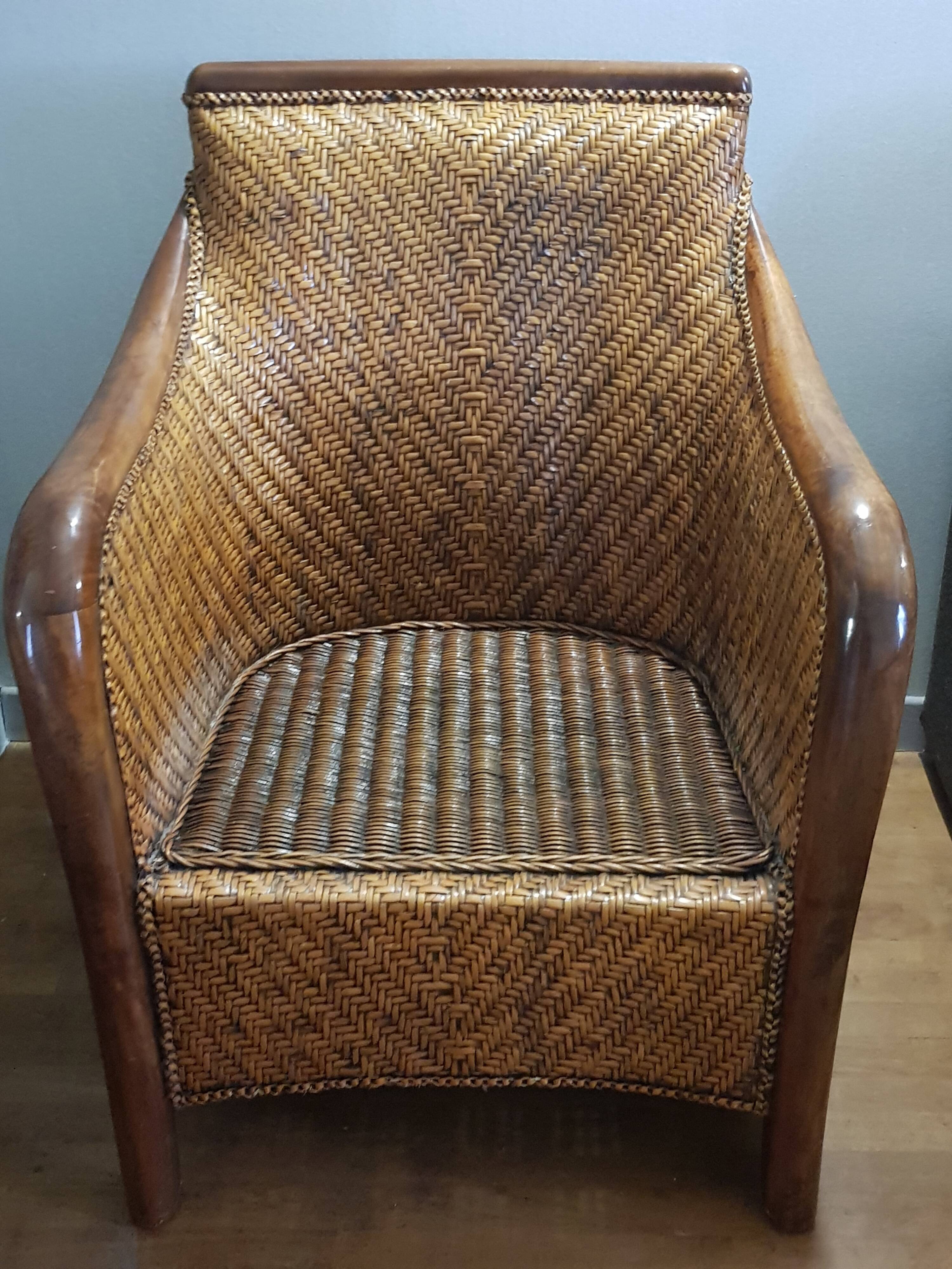 Braids colonial type armchairs