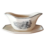 Boch La Louvière earthenware gravy boat