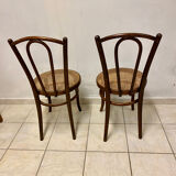 2 chaises bistrot cannées