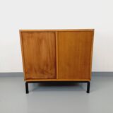 Vintage modernist style storage unit by Marcel Gascoin for Alveole in oak wood