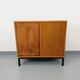 Vintage modernist style storage unit by Marcel Gascoin for Alveole in oak wood