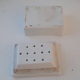 Old white porcelain soap dish