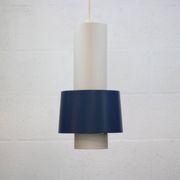 Old Danish design lamp in white/gray and blue colours - Denmark 60's