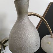 Hammered gray cocotte desk lamp, vintage French, 1940s