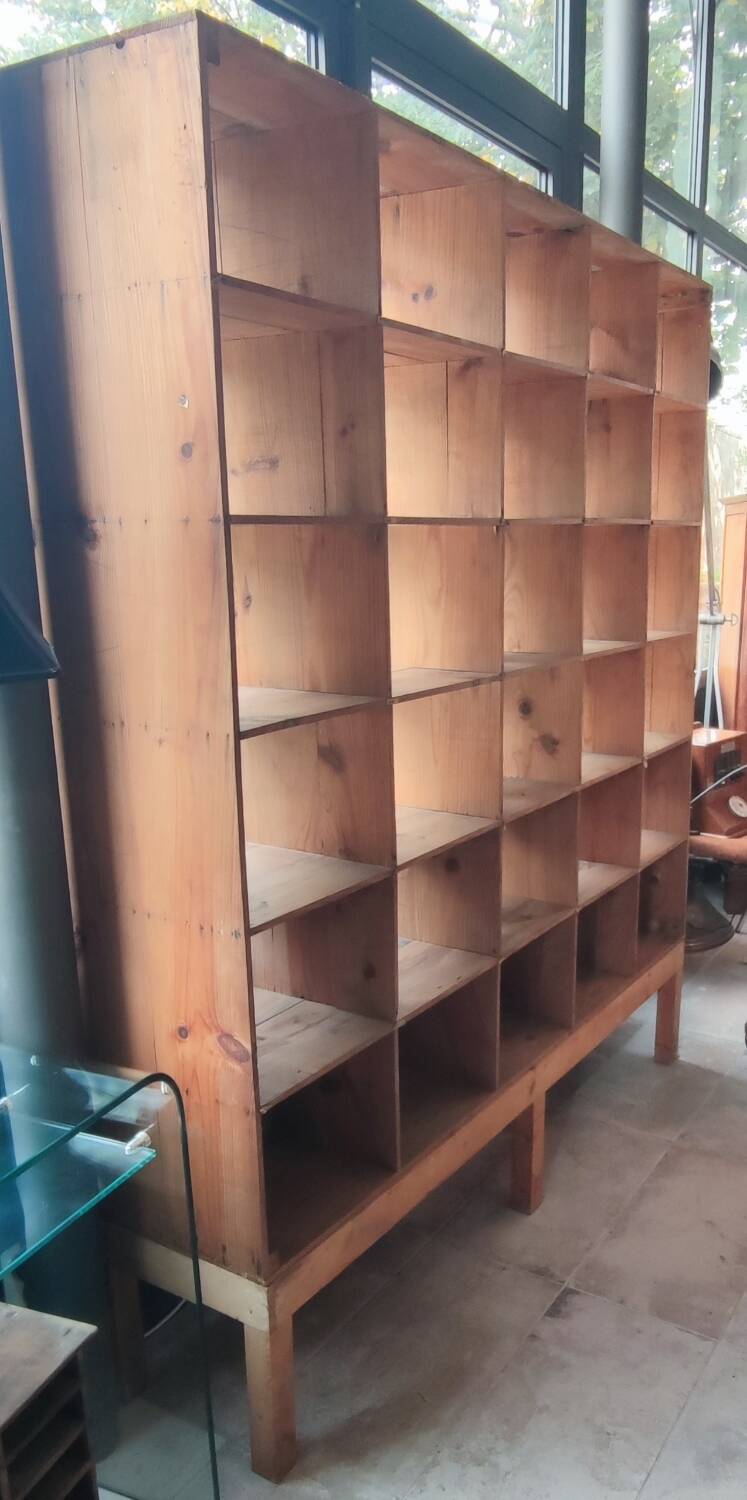 Large industrial-style shelving unit