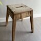 Old wooden workshop stool