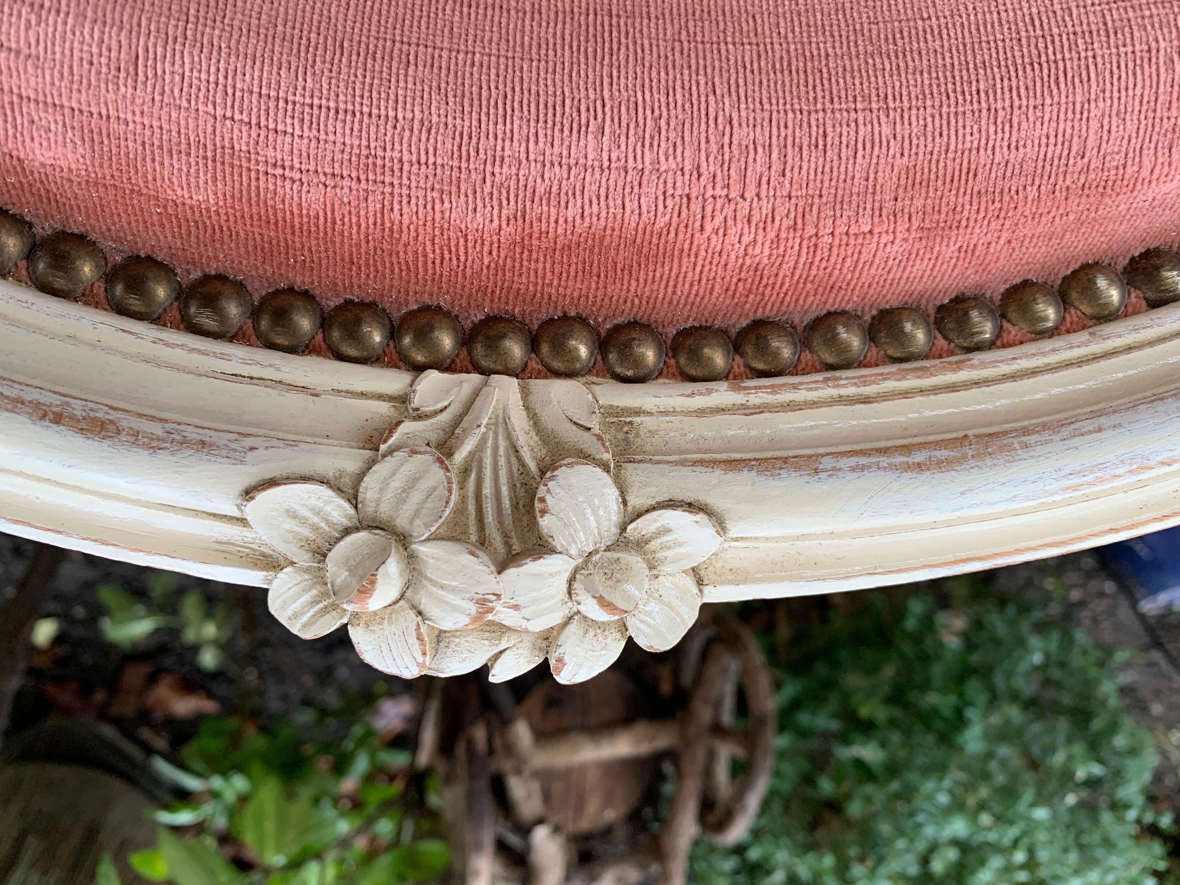 Pink velvet convertible chair