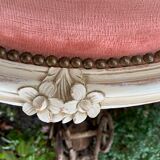 Pink velvet convertible chair