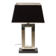 Lampe de table design Eichholtz Arlington en acier inoxydable avec base en granit 72 cm