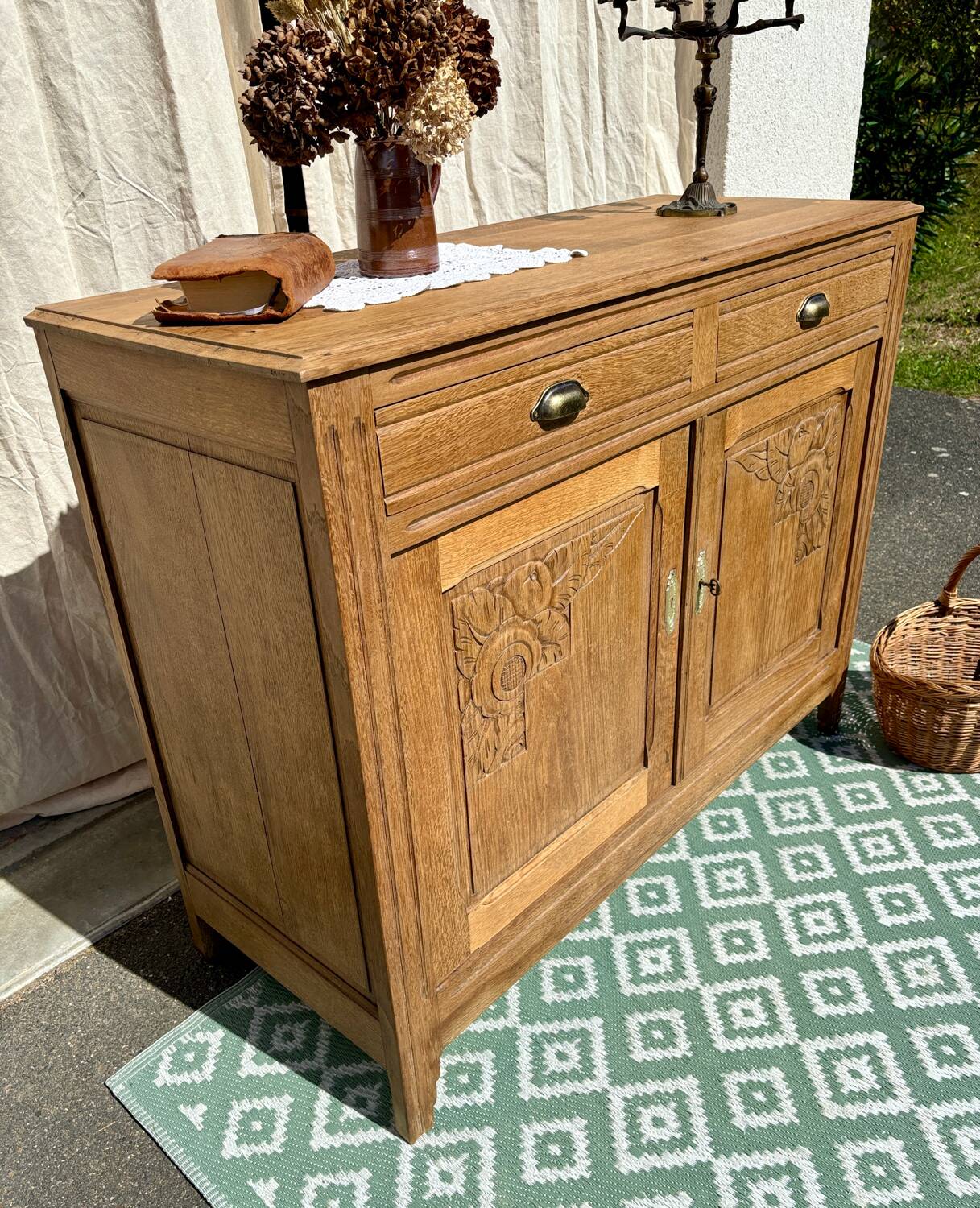 Art Deco oak sideboard