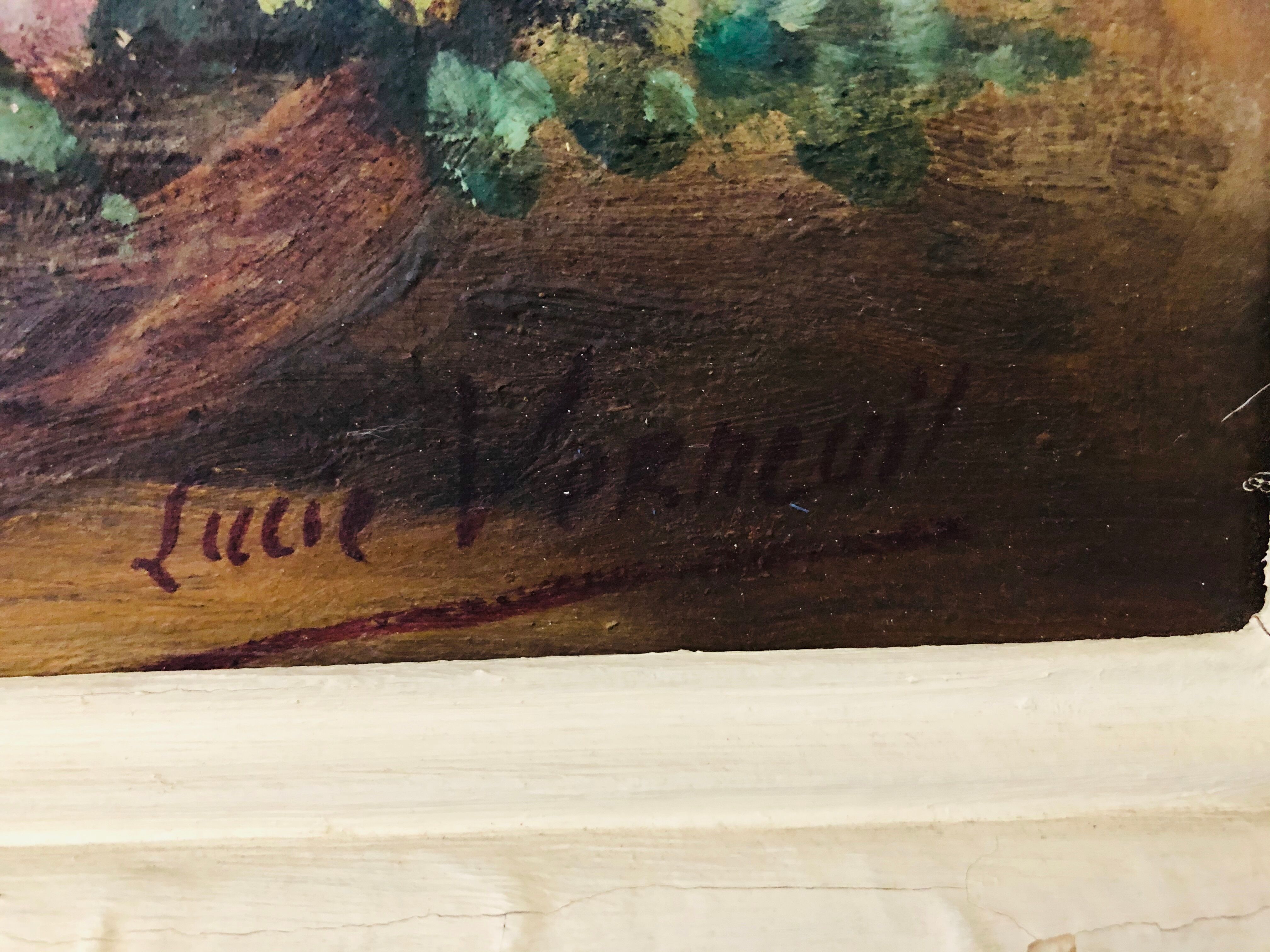 Oil on canvas: Anemones' basket