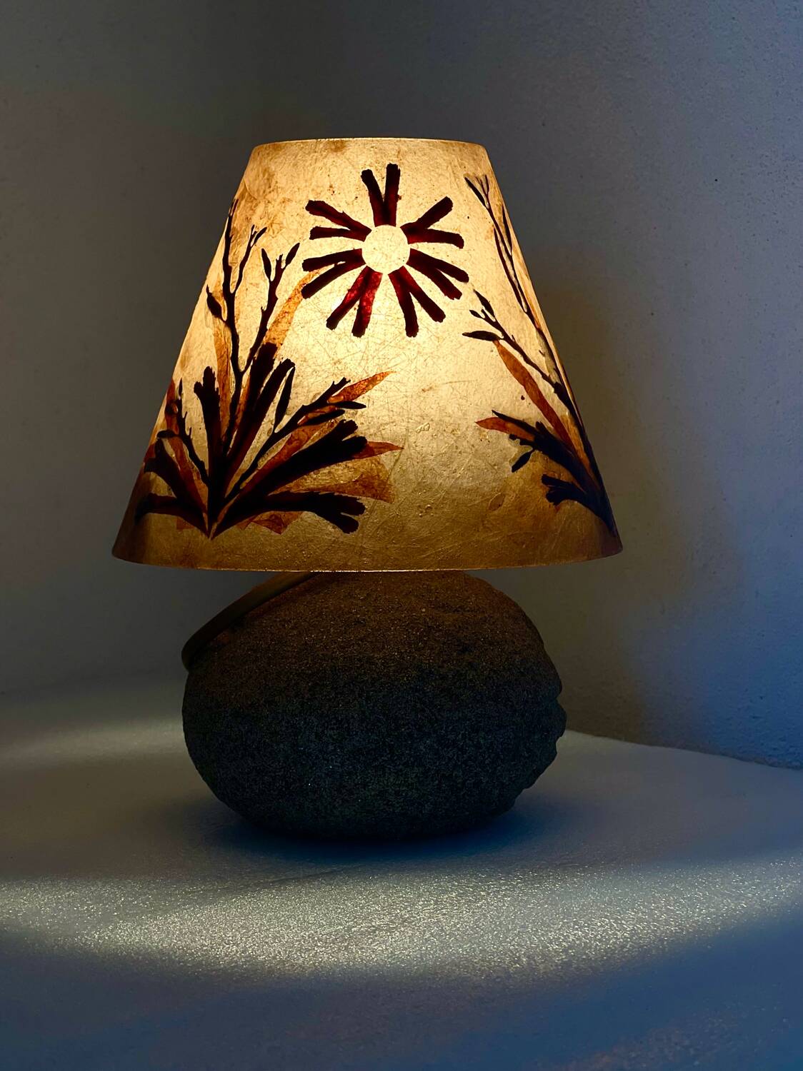 Ploum granite lamp, 1970s.