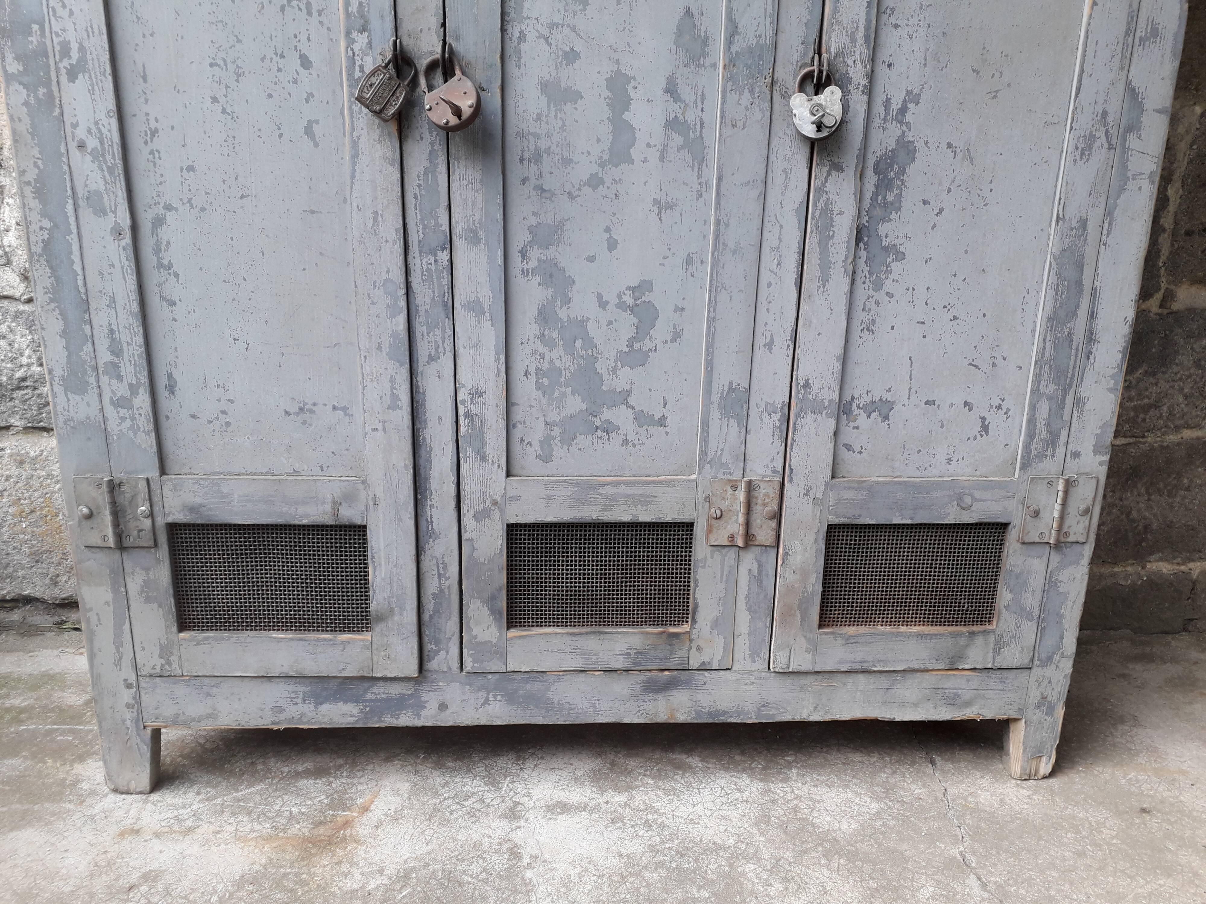 Patinated industrial wardrobe
