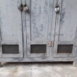 Patinated industrial wardrobe